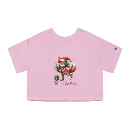 Champion Damen Heritage Cropper T-Shirt mit Weihnachtsmotiv