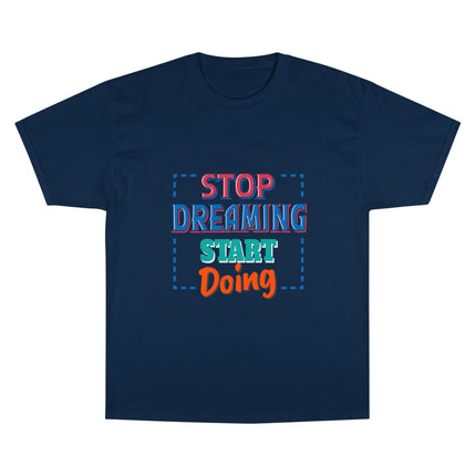 Champion-T-Shirt mit Typografie-Motiv
