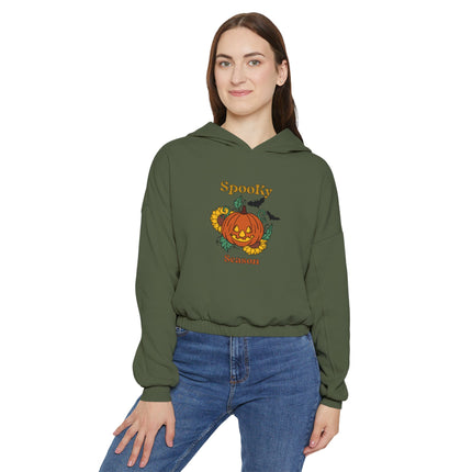 Halloween-Themen-Kapuzenpullover für Damen mit Cinched Bottom