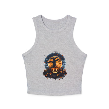 Halloween-Themen Damen Micro Rib Racer Tank Top