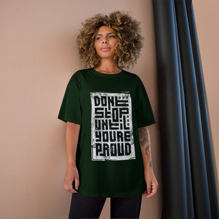 Champion-T-Shirt mit Typografie-Motiv