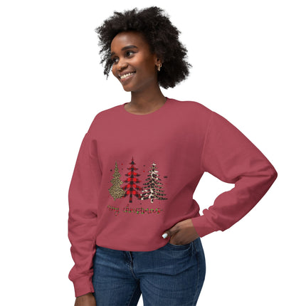 Christmas themed Unisex Lightweight Crewneck Sweatshirt