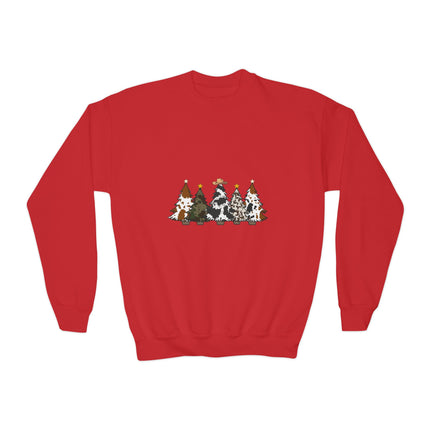 Christmas themed Youth Crewneck Sweatshirt