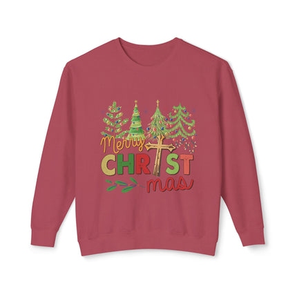 Christmas themed Unisex Lightweight Crewneck Sweatshirt