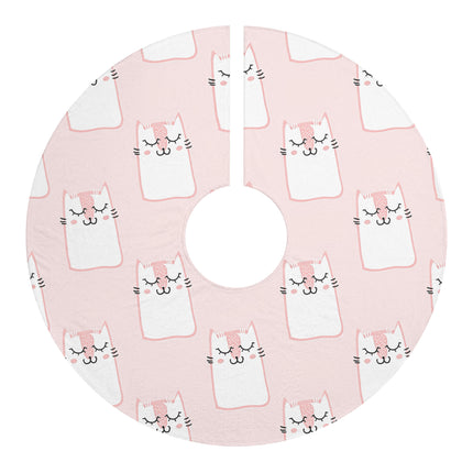 Cute Cat Pattern design themed Christmas Tree Skirts