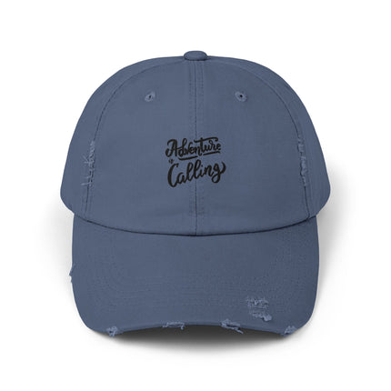 Unisex Distressed Cap mit Typografie-Motiven 