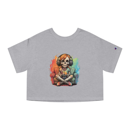 Champion Damen Heritage Cropper T-Shirt mit Halloween-Motiv