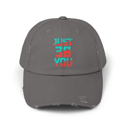 Unisex Distressed Cap mit Typografie-Motiven 