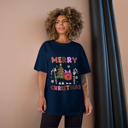 Champion-T-Shirt mit Weihnachtsmotiv