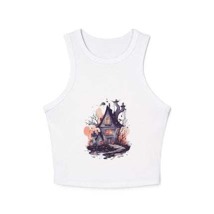Halloween-Themen Damen Micro Rib Racer Tank Top