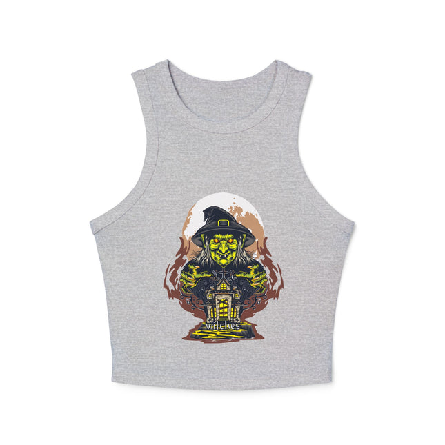 Halloween-Themen Damen Micro Rib Racer Tank Top