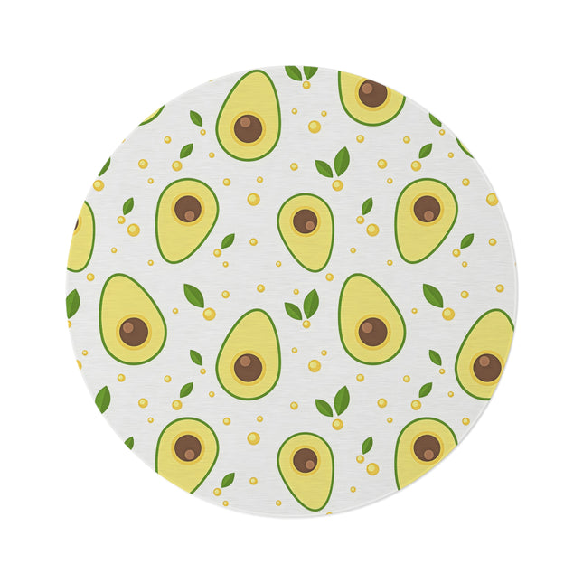 Runder Teppich mit süßem Avocado-Muster 
