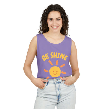 Be Shine Graphic design Unisex Garment-Dyed Tank Top