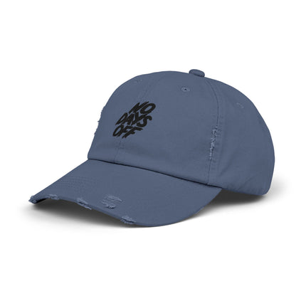 Unisex Distressed Cap mit Typografie-Motiven 