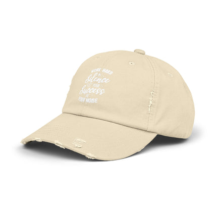 Unisex Distressed Cap mit Typografie-Motiven 