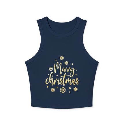 Weihnachtliches Damen Micro Rib Racer Tank Top