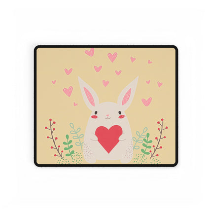 Cute Bunny with love design themed Desk Mats