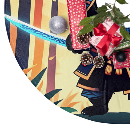 Cute Little Panda design themed Christmas Tree Skirts
