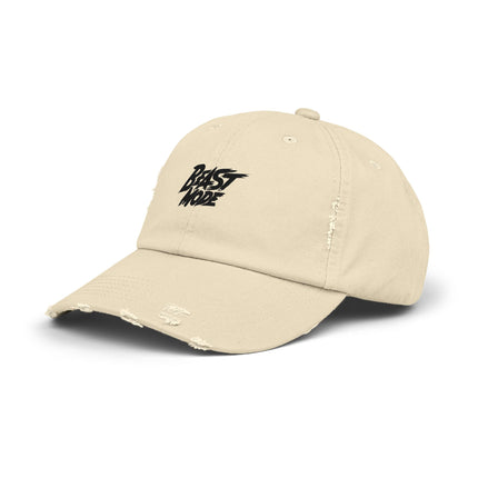 Unisex Distressed Cap mit Typografie-Motiven 
