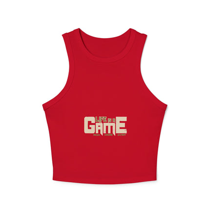 Damen Micro Rib Racer Tank Top mit Typografie-Motiven