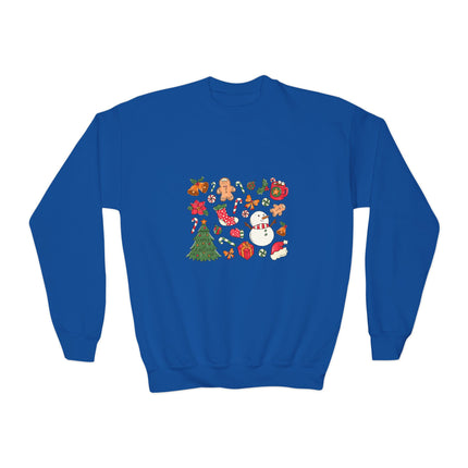 Christmas themed Youth Crewneck Sweatshirt