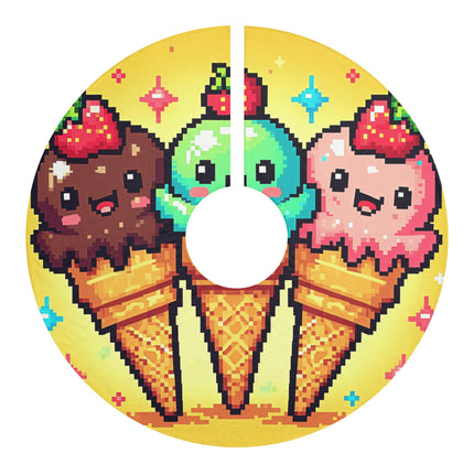 Cute Cone icecream design themed Christmas Tree Skirts