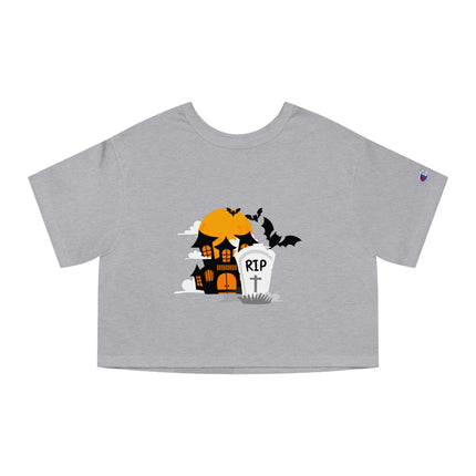 Champion Damen Heritage Cropper T-Shirt mit Halloween-Motiv