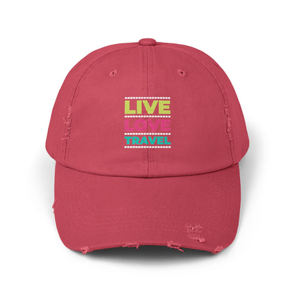 Unisex Distressed Cap mit Typografie-Motiven 