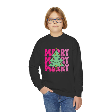 Christmas themed Youth Crewneck Sweatshirt