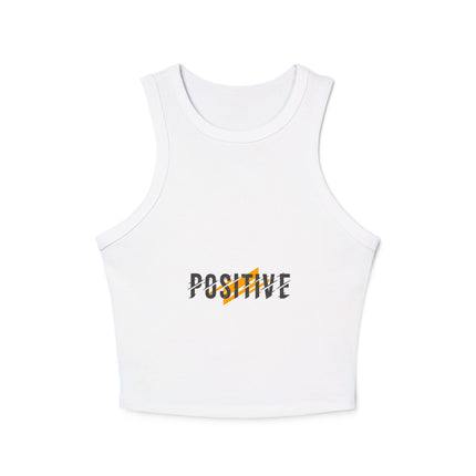 Damen Micro Rib Racer Tank Top mit Typografie-Motiven