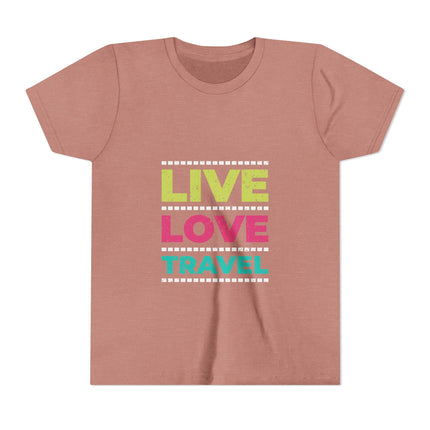 Kurzärmeliges Jugend-T-Shirt mit Typografie-Motiv