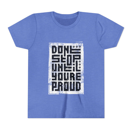 Kurzärmeliges Jugend-T-Shirt mit Typografie-Motiv
