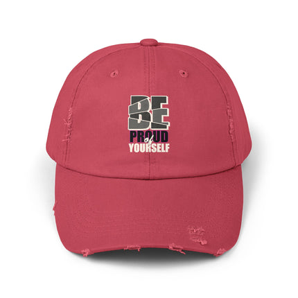 Unisex Distressed Cap mit Typografie-Motiven 