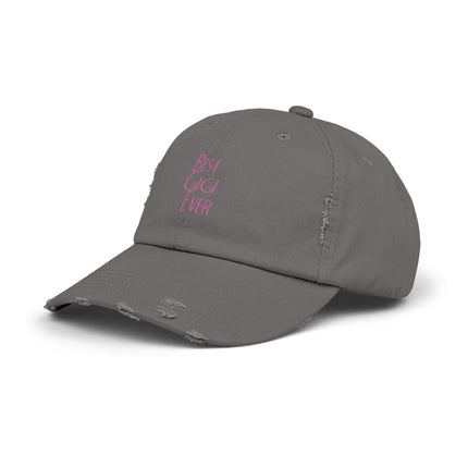 Unisex Distressed Cap mit Typografie-Motiven 