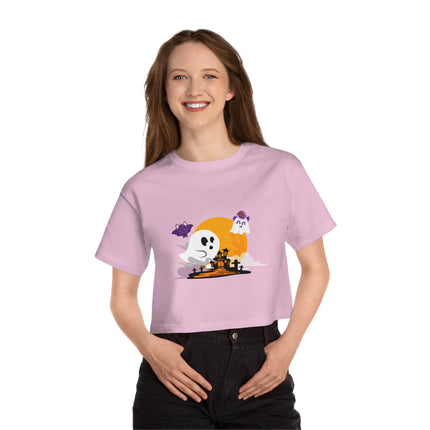 Champion Damen Heritage Cropper T-Shirt mit Halloween-Motiv