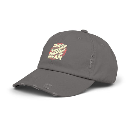 Unisex Distressed Cap mit Typografie-Motiven 