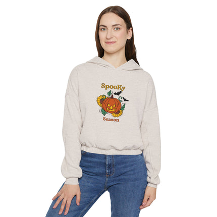 Halloween-Themen-Kapuzenpullover für Damen mit Cinched Bottom