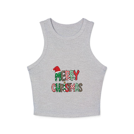 Weihnachtliches Damen Micro Rib Racer Tank Top