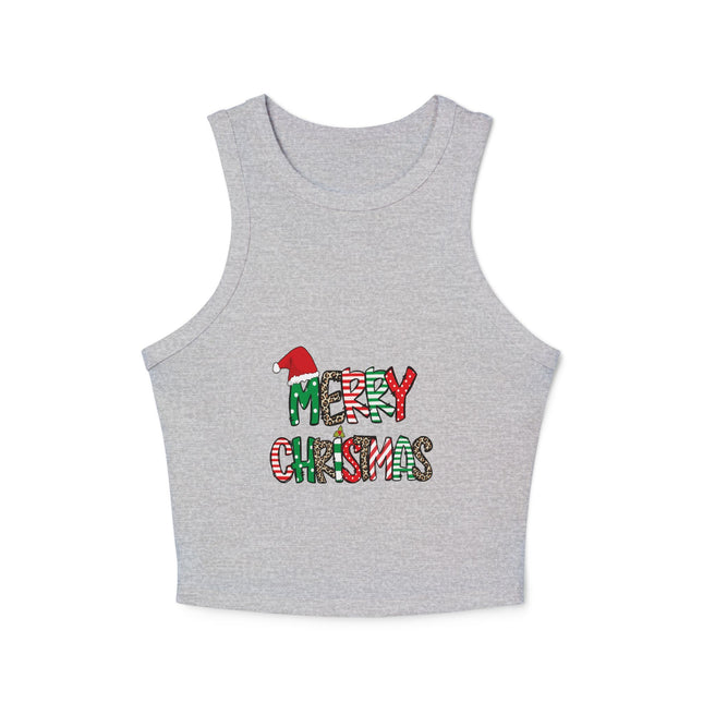 Weihnachtliches Damen Micro Rib Racer Tank Top