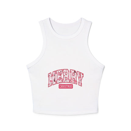 Weihnachtliches Damen Micro Rib Racer Tank Top