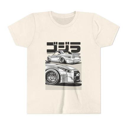 Kurzärmeliges Jugend-T-Shirt mit Auto-Enthusiasten-Motiv