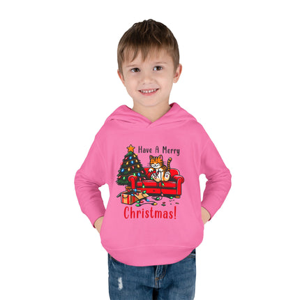 Christmas themed Toddler Pullover Fleece Hoodie