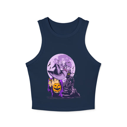 Halloween-Themen Damen Micro Rib Racer Tank Top