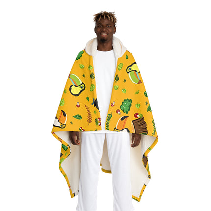Niedliche Vögel Muster Design Themen Kapuze Sherpa Fleece Decke 
