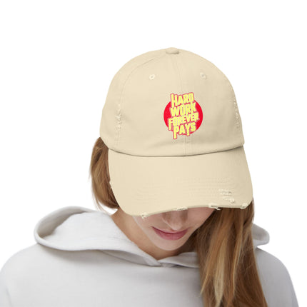 Unisex Distressed Cap mit Typografie-Motiven 