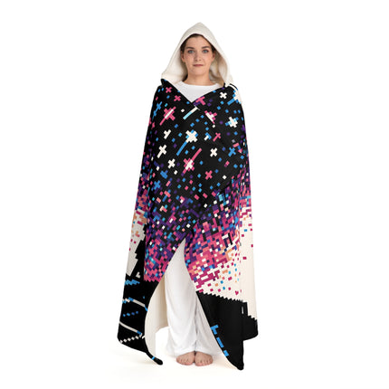Katze sitzt auf dem Dach Design Themen Kapuze Sherpa Fleece Decke 