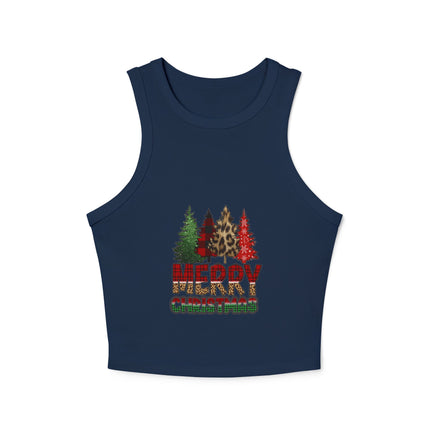 Weihnachtliches Damen Micro Rib Racer Tank Top