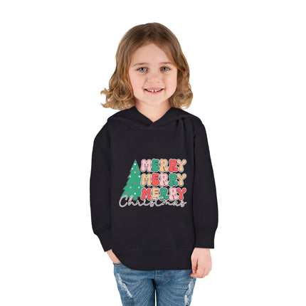 Christmas themed Toddler Pullover Fleece Hoodie
