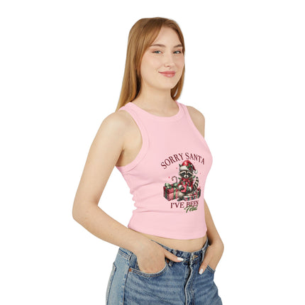 Christmas themed Women's Micro Rib Racer Tank Top