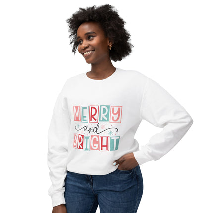 Christmas themed Unisex Lightweight Crewneck Sweatshirt